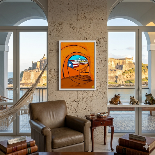 Framed canvas cruise in the morro San Juan - Juanky Studio