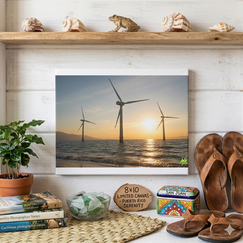 Framed canvas VelyonPR relaxing windmills in the sea 🌊 - Juanky Studio